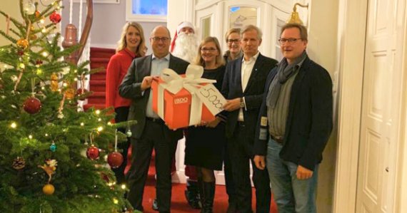 Sabine Barth, Frank Biermann und der Weihnachtsmann von BDO